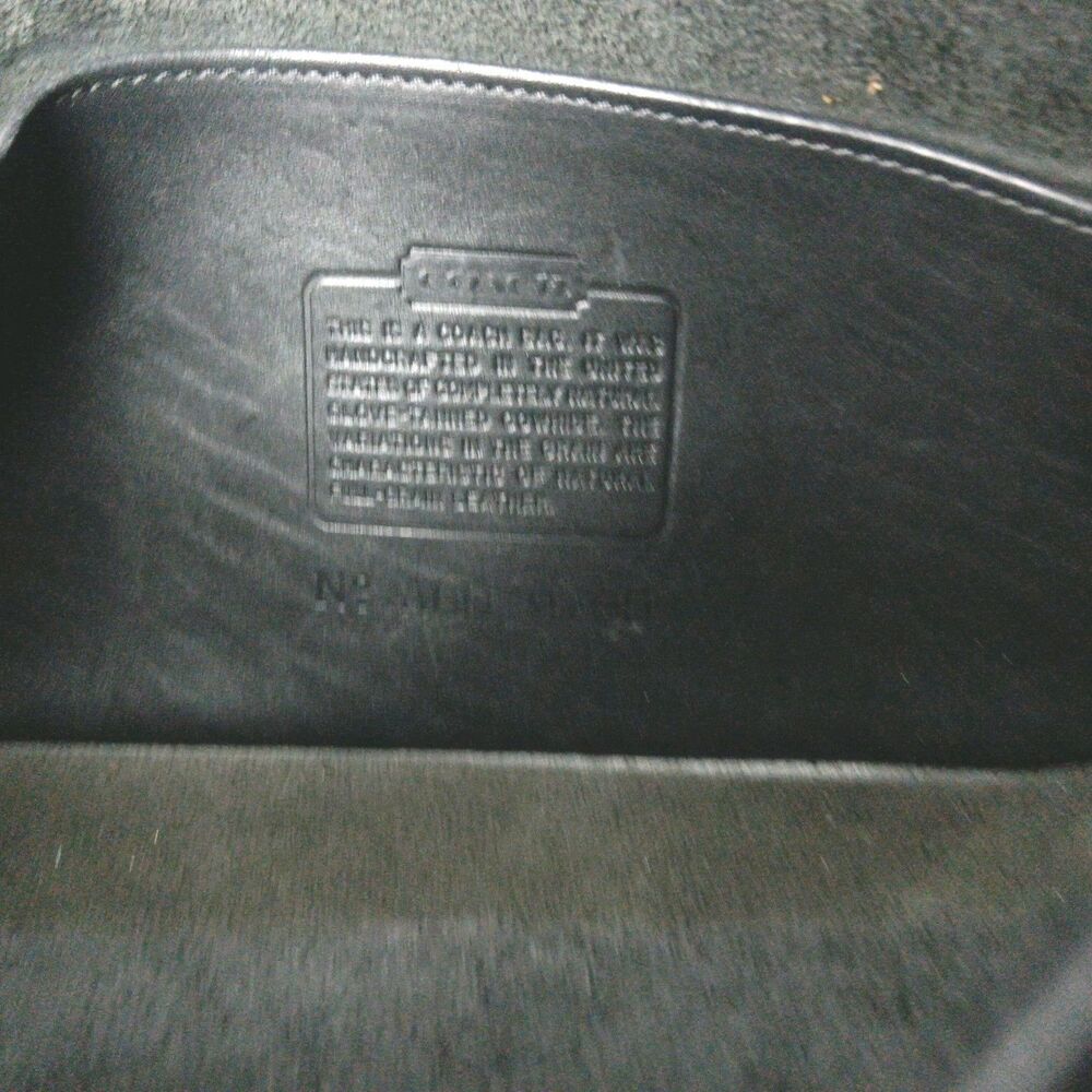 Vintage Coach Pocket Purse 9755 Black Leather Crossbody Black USA - Picture 7 of 8